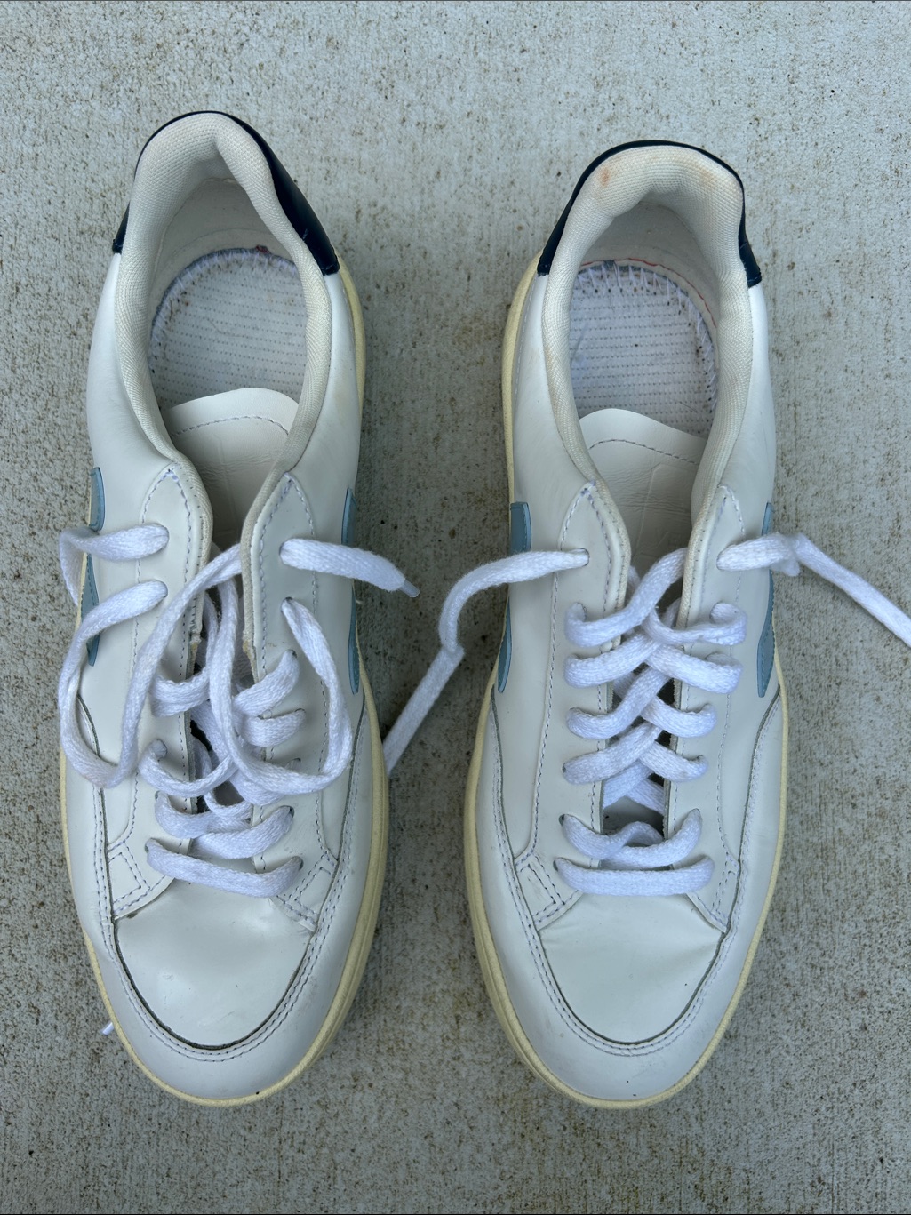 Veja V-12 Leather White Steel Nautico Size 10 — image 5 of 8